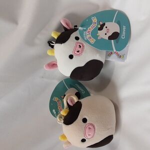 Squishmallows Cow Clips Bundle - Connor and Clover, NWT